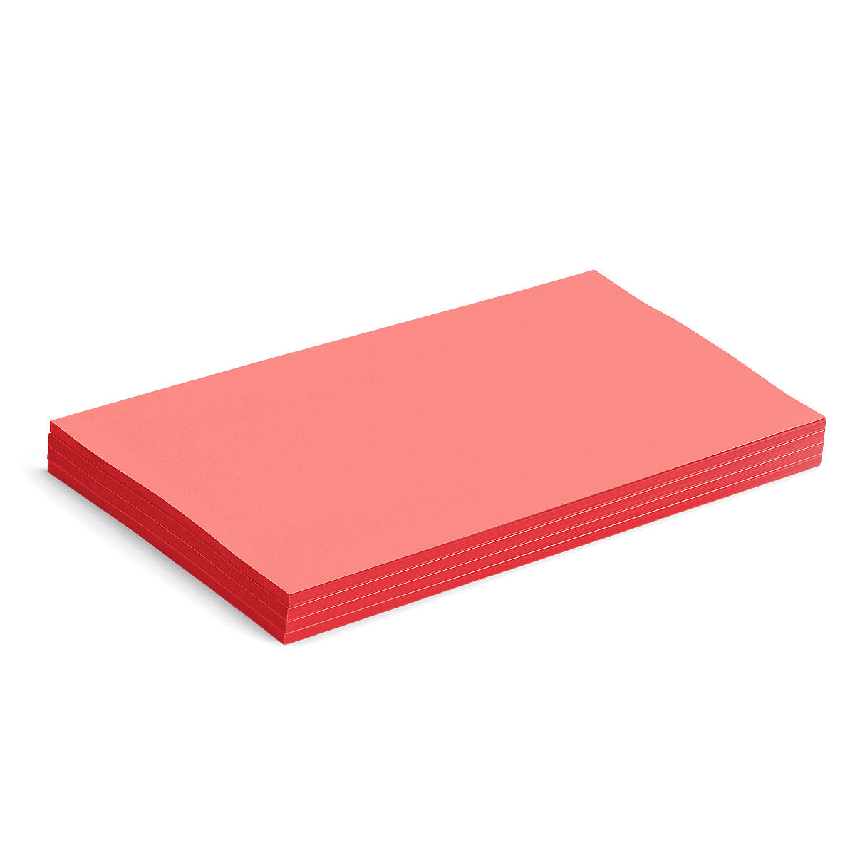 Stick- It Cards, large rectangular, 100 sheets, single colors- 2 rot