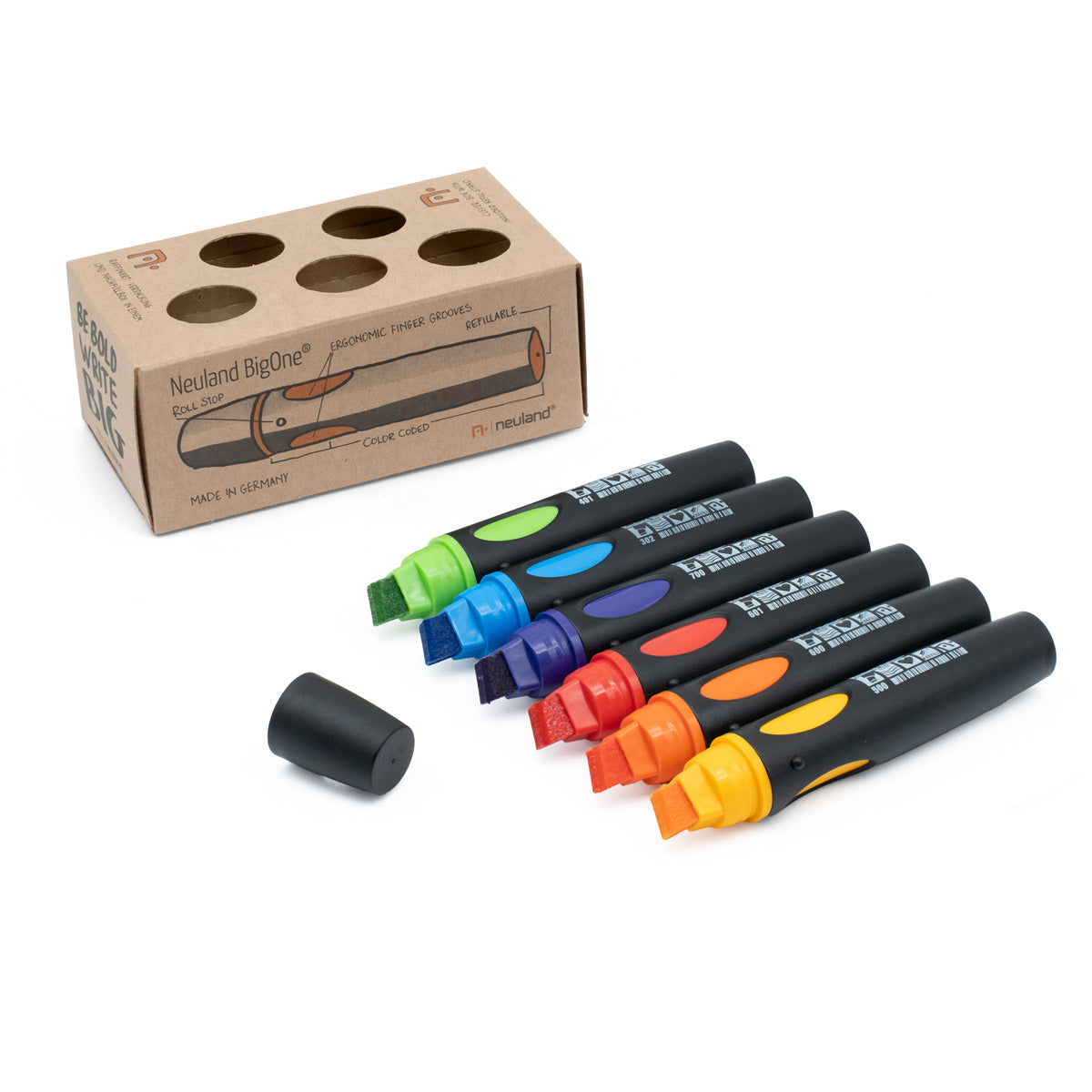 Neuland BigOne®, wigpunt 6-12 mm, Sixpack No. 29 Rainbow