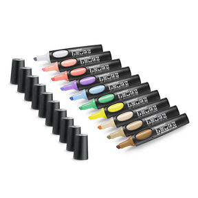 Neuland No.One® wedge nib 2-6mm, Set of 10 colors