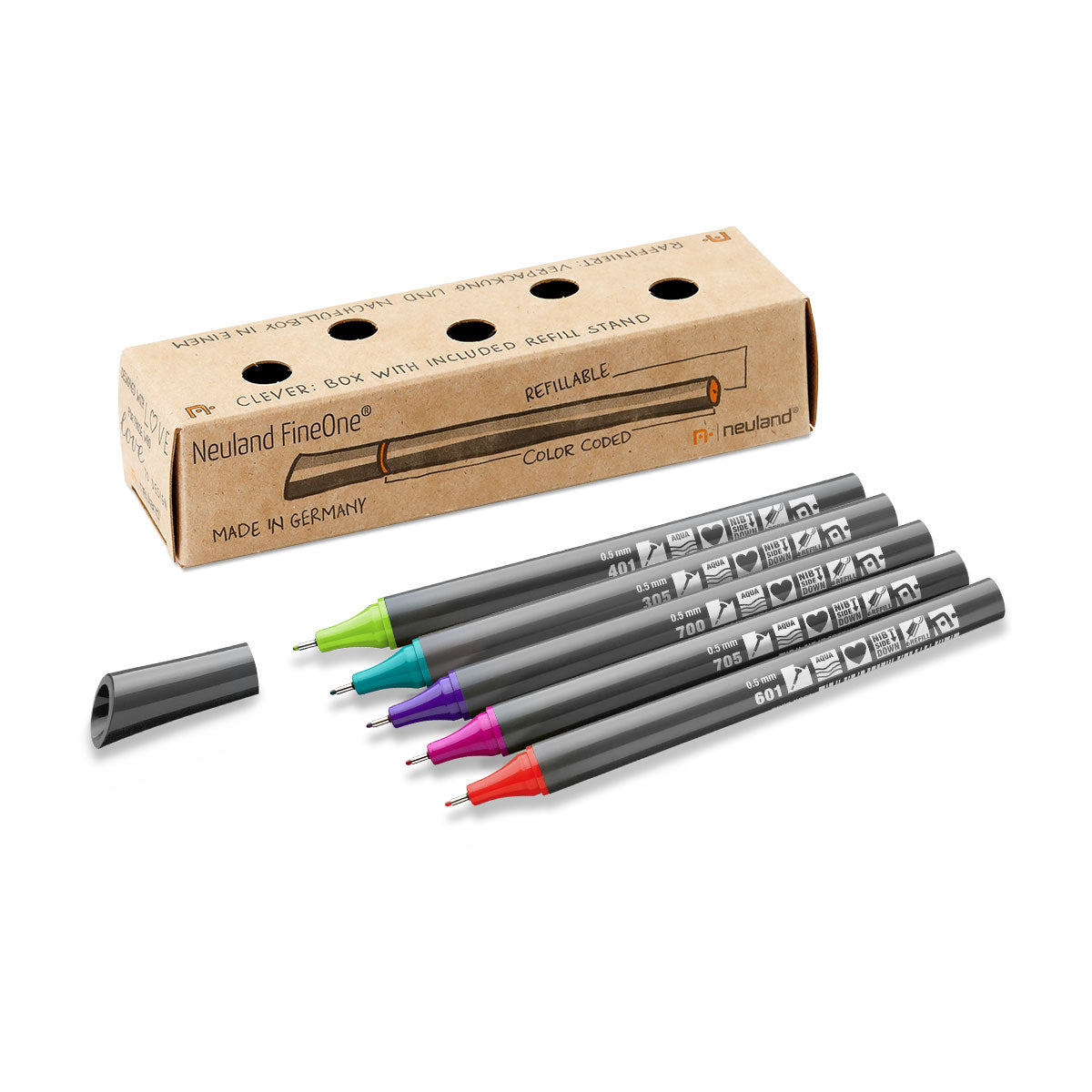 Neuland FineOne® Sketch, 5 / color sets- set no. 23 bold colors