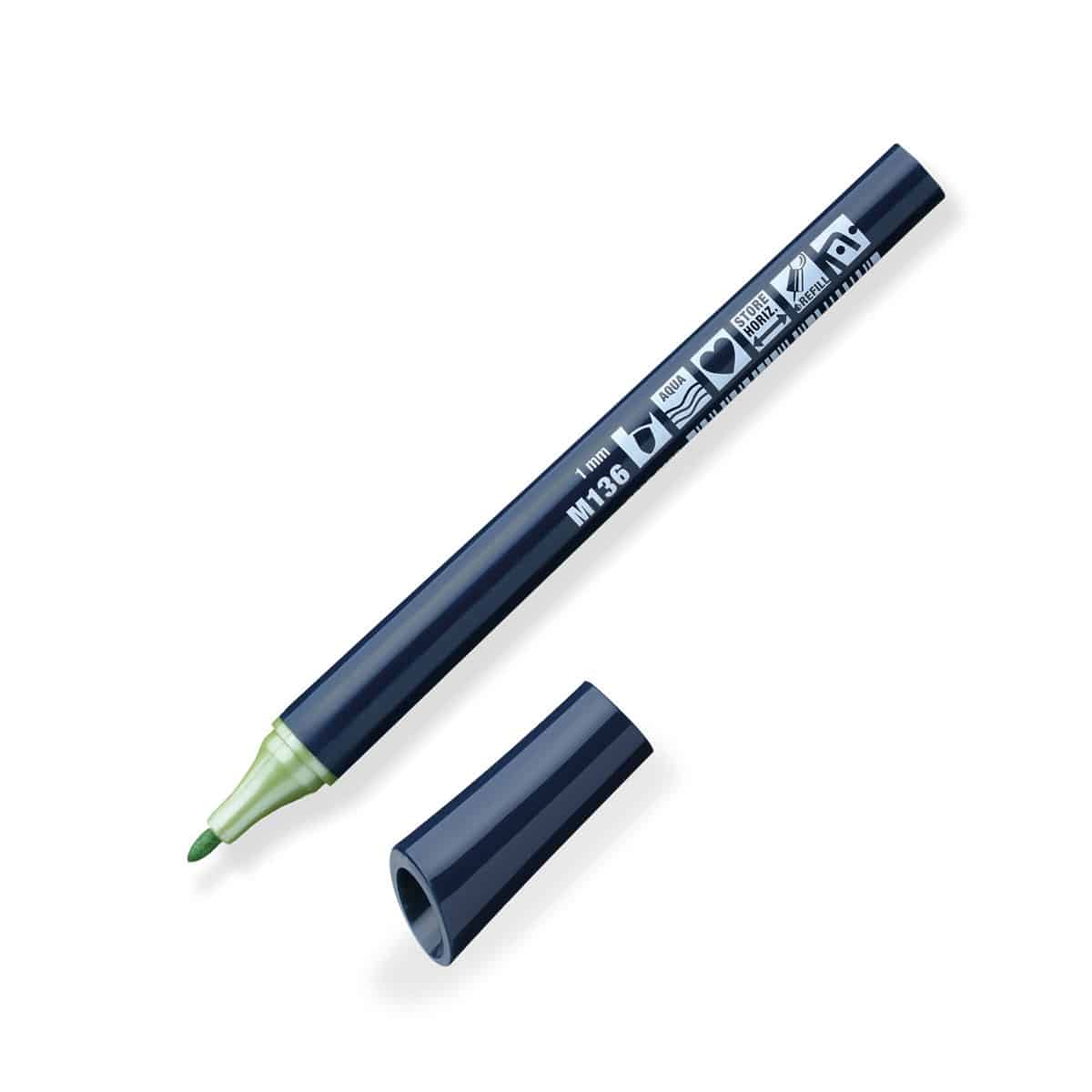 Neuland FineOne® Metallic, round nib 1 mm – single colors- m136 grün